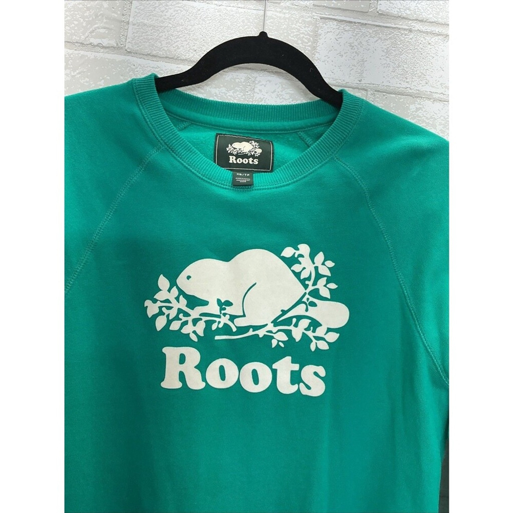 Roots Canada Women's Classic Graphic Crew Neck Long Sleeve Sweatshirt Size XS - Picture 2 of 5